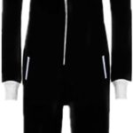 Men and Women Adult Pajamas Sportswear Hooded Unisex Jumpsuit