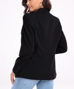 Women Casual Blazer Open Front Business Suit Jacket Long Sleeve Button Work Office Blazer Summer Lightweight - Image 2