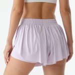 Flowy Athletic Shorts forWomen Running Tennis Butterfly Shorts Girls 2-in-1 Double Layer Quick-Drying Comfy Shorts - Image 2