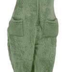 Fleece Onesie Pajamas for Women Sherpa Fuzzy Zipper Hooded One Piece Jumpsuit Warm Cinch Bottom Sleepwear with Pockets