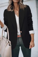 Blazer Jackets for Women Open Front Long Sleeve Work Office Casual Blazers with Pockets S-2XL - Image 2