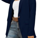 Women Business Casual Blazers with Lined Professional Work Suit Jacket with Pockets