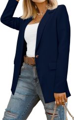 Women Business Casual Blazers with Lined Professional Work Suit Jacket with Pockets