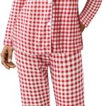 Long Sleeve Pajama Set For Women 2 Piece Lounge Outfits Sleepwear Fall Long Pant With Pockets Soft Loungewear Pjs Set