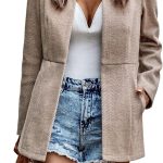 Women Casual Business Open Front Long Sleeve Notch Lapel Office Blazer Jacket