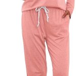 Women's Pajama Sets Long Sleeve Lounge Sets Pjs Sleepwear with Pockets