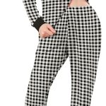 Womens Pajamas Sets Long Sleeve Tops with Jogger Pants Soft Pjs Lounge Set Outfits with Pockets