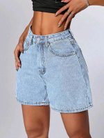 2026 Jean Shorts for Women Basic Wash Stretchy Solid Denim Summer Hot Short Y2k Casual Jorts - Image 2