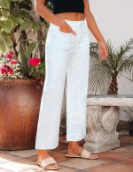 Wide Leg Jeans for Women Trendy High Waisted Flare Jeans Cropped Denim Pants Stretchy Baggy with Patch Pockets - Image 2