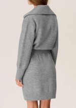 Sweater Dresses for Women 2026 Trendy Long Sleeve Button Down Short Mini Fall Winter Dress - Image 2