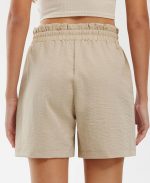 Shorts forWomen Linen Shorts High Waisted Lightweight Casual Summer Drawstring Beach Vacation Outfit - Image 2