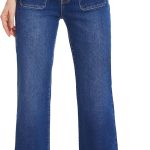 Women Flare High Waisted Bell Bottom Wide Leg Jeans Baggy Stretch Trendy Denim with Pockets