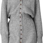 Sweater Dresses for Women 2026 Trendy Long Sleeve Button Down Short Mini Fall Winter Dress