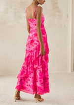 Maxi Dresses for Women 2026 Floral Beach Sundress Spaghetti Strap Tiered Summer Wedding Guest Long Dress - Image 2